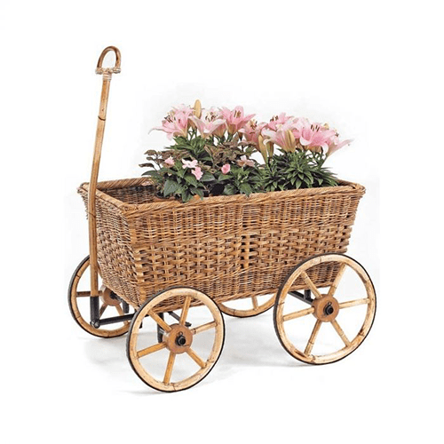 Woven Wicker Cart