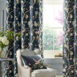 Summer Palace Midnight Lined Grommet Ready Made Curtains 398.00