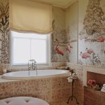 de-Gournay-hand-painted-wallpaper-Hannah-Cecil-Gurney-the-glam-pad-flamingo-bathroom