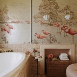 de-Gournay-hand-painted-wallpaper-Hannah-Cecil-Gurney-the-glam-pad-pink-flamingo-bathroom