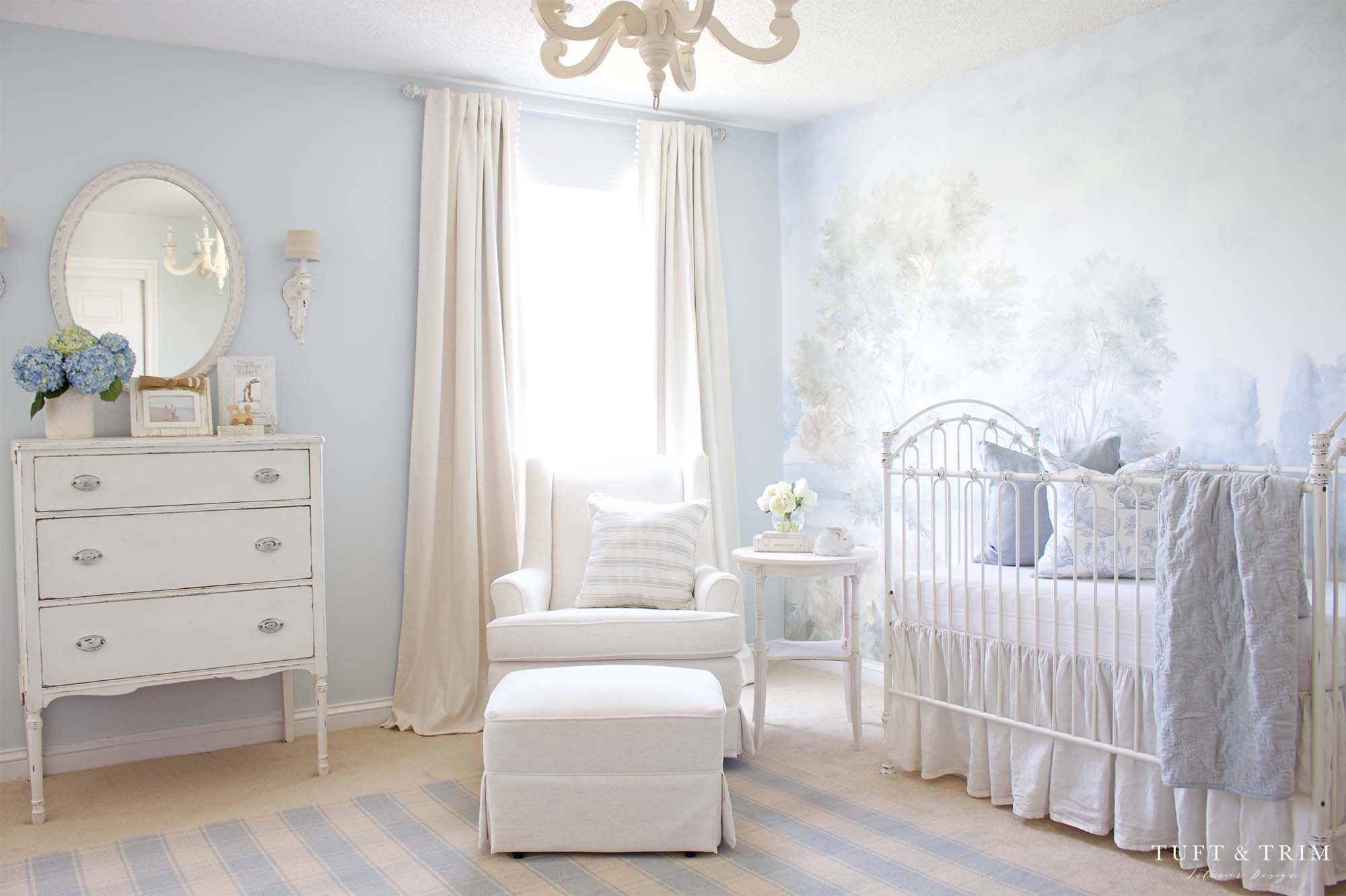 dreamy-blue-mural-nursery - The Glam Pad